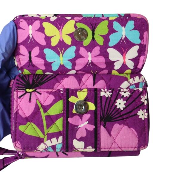 Vera Bradley Flutterby Euro Wallet Nwot - Picture 11 of 11